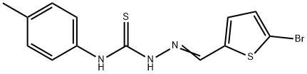 5-bromo-2-thiophenecarbaldehyde N-(4-methylphenyl)thiosemicarbazone 结构式