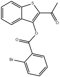 2-acetyl-1-benzothien-3-yl 2-bromobenzoate 结构式