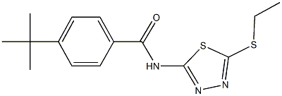 4-tert-butyl-N-[5-(ethylsulfanyl)-1,3,4-thiadiazol-2-yl]benzamide 结构式
