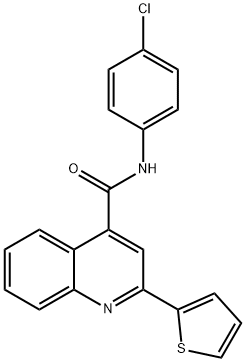 N-(4-chlorophenyl)-2-(2-thienyl)-4-quinolinecarboxamide 结构式