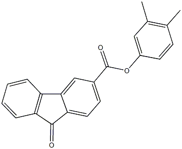 3,4-dimethylphenyl 9-oxo-9H-fluorene-3-carboxylate 结构式