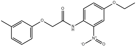 N-{4-ethoxy-2-nitrophenyl}-2-(3-methylphenoxy)acetamide 结构式