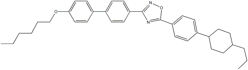 3-[4'-(hexyloxy)[1,1'-biphenyl]-4-yl]-5-[4-(4-propylcyclohexyl)phenyl]-1,2,4-oxadiazole 结构式