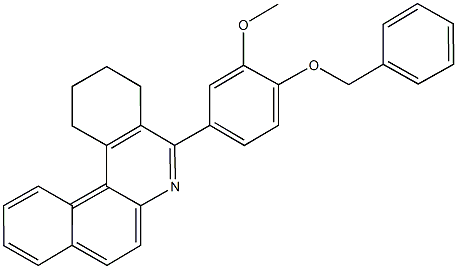 5-[4-(benzyloxy)-3-methoxyphenyl]-1,2,3,4-tetrahydrobenzo[a]phenanthridine 结构式
