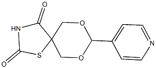 8-(4-pyridinyl)-7,9-dioxa-1-thia-3-azaspiro[4.5]decane-2,4-dione 结构式