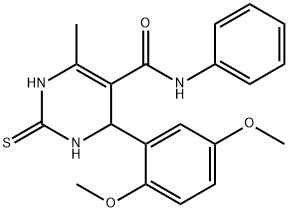 4-(2,5-dimethoxyphenyl)-6-methyl-N-phenyl-2-thioxo-1,2,3,4-tetrahydro-5-pyrimidinecarboxamide 结构式