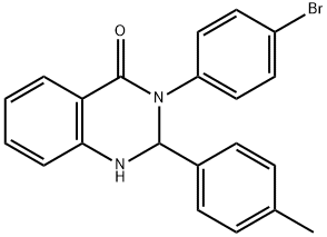 3-(4-bromophenyl)-2-(4-methylphenyl)-2,3-dihydro-4(1H)-quinazolinone 结构式