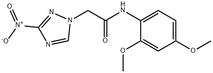 N-(2,4-dimethoxyphenyl)-2-{3-nitro-1H-1,2,4-triazol-1-yl}acetamide 结构式