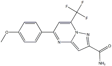 5-(4-methoxyphenyl)-7-(trifluoromethyl)pyrazolo[1,5-a]pyrimidine-2-carboxamide 结构式