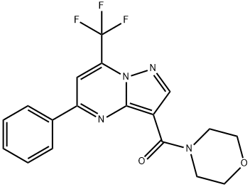 3-(4-morpholinylcarbonyl)-5-phenyl-7-(trifluoromethyl)pyrazolo[1,5-a]pyrimidine 结构式