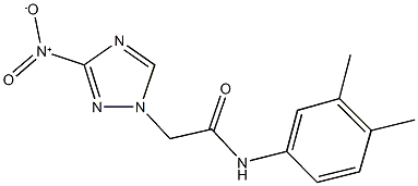 N-(3,4-dimethylphenyl)-2-{3-nitro-1H-1,2,4-triazol-1-yl}acetamide 结构式