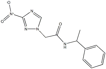 2-{3-nitro-1H-1,2,4-triazol-1-yl}-N-(1-phenylethyl)acetamide 结构式