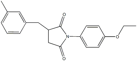1-[4-(ethyloxy)phenyl]-3-[(3-methylphenyl)methyl]pyrrolidine-2,5-dione 结构式