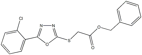 benzyl {[5-(2-chlorophenyl)-1,3,4-oxadiazol-2-yl]sulfanyl}acetate 结构式