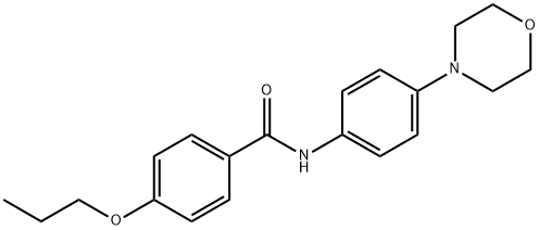 N-[4-(4-morpholinyl)phenyl]-4-propoxybenzamide 结构式