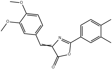 4-(3,4-dimethoxybenzylidene)-2-(3,4-dimethylphenyl)-1,3-oxazol-5(4H)-one 结构式