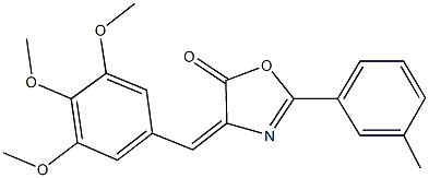 2-(3-methylphenyl)-4-(3,4,5-trimethoxybenzylidene)-1,3-oxazol-5(4H)-one 结构式