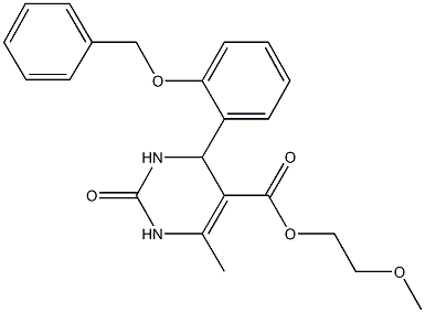 2-methoxyethyl 4-[2-(benzyloxy)phenyl]-6-methyl-2-oxo-1,2,3,4-tetrahydro-5-pyrimidinecarboxylate 结构式