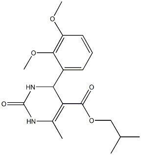 isobutyl 4-(2,3-dimethoxyphenyl)-6-methyl-2-oxo-1,2,3,4-tetrahydro-5-pyrimidinecarboxylate 结构式