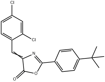 2-(4-tert-butylphenyl)-4-(2,4-dichlorobenzylidene)-1,3-oxazol-5(4H)-one 结构式