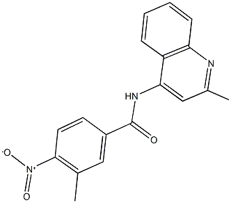4-nitro-3-methyl-N-(2-methyl-4-quinolinyl)benzamide 结构式