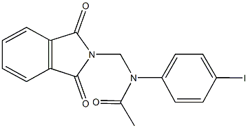 N-[(1,3-dioxo-1,3-dihydro-2H-isoindol-2-yl)methyl]-N-(4-iodophenyl)acetamide 结构式