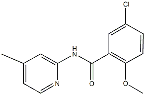 5-chloro-2-methoxy-N-(4-methyl-2-pyridinyl)benzamide 结构式