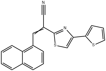 3-(1-naphthyl)-2-[4-(2-thienyl)-1,3-thiazol-2-yl]acrylonitrile 结构式