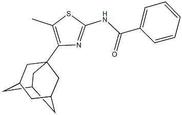 N-[4-(1-adamantyl)-5-methyl-1,3-thiazol-2-yl]benzamide 结构式