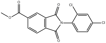 methyl 2-(2,4-dichlorophenyl)-1,3-dioxo-5-isoindolinecarboxylate 结构式