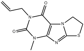 3-allyl-1-methyl-6,7-dihydro[1,3]thiazolo[2,3-f]purine-2,4(1H,3H)-dione 结构式