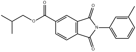 isobutyl 2-(3-methylphenyl)-1,3-dioxo-5-isoindolinecarboxylate 结构式