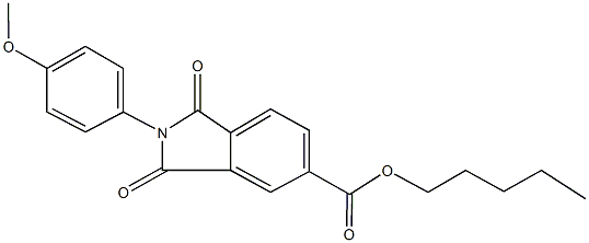 pentyl 2-(4-methoxyphenyl)-1,3-dioxoisoindoline-5-carboxylate 结构式
