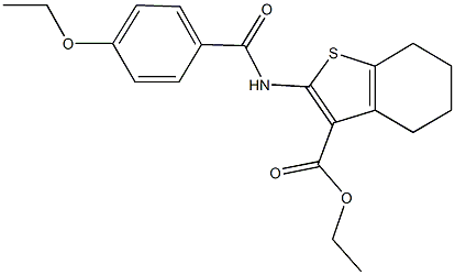 ethyl 2-[(4-ethoxybenzoyl)amino]-4,5,6,7-tetrahydro-1-benzothiophene-3-carboxylate 结构式