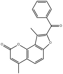 8-benzoyl-4,9-dimethyl-2H-furo[2,3-h]chromen-2-one 结构式