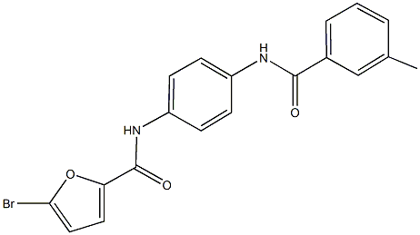 5-bromo-N-{4-[(3-methylbenzoyl)amino]phenyl}-2-furamide 结构式