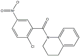 1-{2-chloro-5-nitrobenzoyl}-1,2,3,4-tetrahydroquinoline 结构式