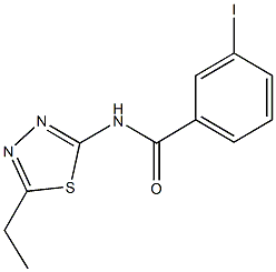 N-(5-ethyl-1,3,4-thiadiazol-2-yl)-3-iodobenzamide 结构式