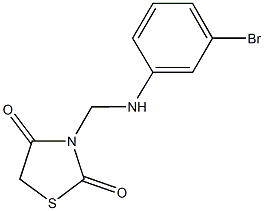 3-[(3-bromoanilino)methyl]-1,3-thiazolidine-2,4-dione 结构式