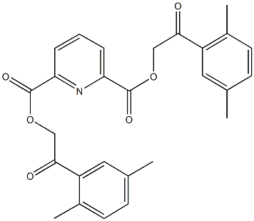 bis[2-(2,5-dimethylphenyl)-2-oxoethyl] 2,6-pyridinedicarboxylate 结构式