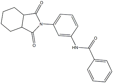 N-[3-(1,3-dioxooctahydro-2H-isoindol-2-yl)phenyl]benzamide 结构式