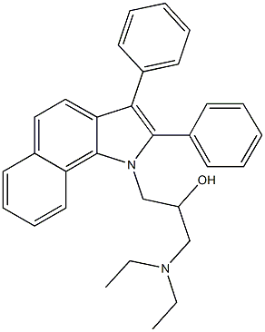 1-(diethylamino)-3-(2,3-diphenyl-1H-benzo[g]indol-1-yl)-2-propanol 结构式