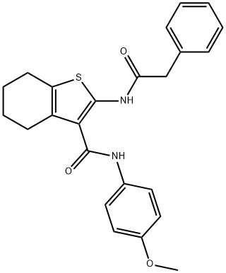 N-(4-methoxyphenyl)-2-[(phenylacetyl)amino]-4,5,6,7-tetrahydro-1-benzothiophene-3-carboxamide 结构式