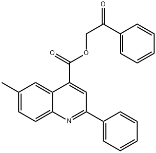 2-oxo-2-phenylethyl 6-methyl-2-phenyl-4-quinolinecarboxylate 结构式