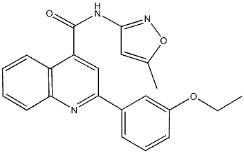 2-(3-ethoxyphenyl)-N-(5-methyl-3-isoxazolyl)-4-quinolinecarboxamide 结构式