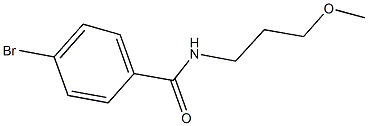 4-溴-N-(3-甲氧基丙基)苯甲酰胺 结构式