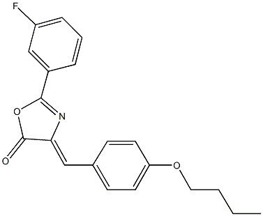 4-(4-butoxybenzylidene)-2-(3-fluorophenyl)-1,3-oxazol-5(4H)-one 结构式