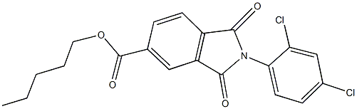 pentyl 2-(2,4-dichlorophenyl)-1,3-dioxoisoindoline-5-carboxylate 结构式