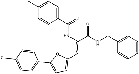 N-{1-[(benzylamino)carbonyl]-2-[5-(4-chlorophenyl)-2-furyl]vinyl}-4-methylbenzamide 结构式