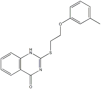 2-{[2-(3-methylphenoxy)ethyl]sulfanyl}quinazolin-4(1H)-one 结构式
